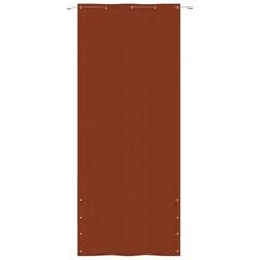 VidaXL balkona aizslietnis, 100x240 cm, sarkanbrūns oksforda audums cena un informācija | Saulessargi, markīzes un statīvi | 220.lv