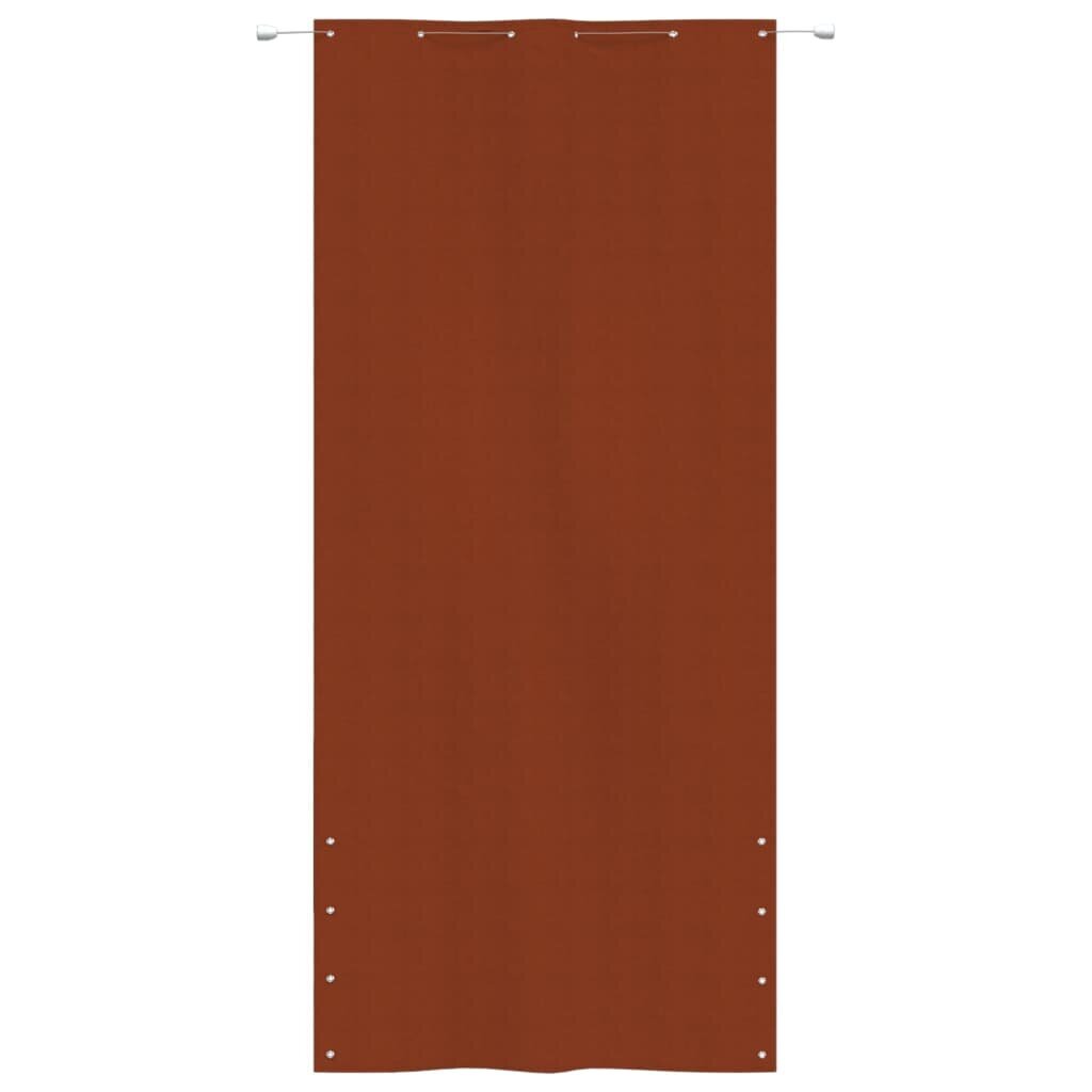 VidaXL balkona aizslietnis, 120x240 cm, sarkanbrūns oksforda audums cena un informācija | Saulessargi, markīzes un statīvi | 220.lv