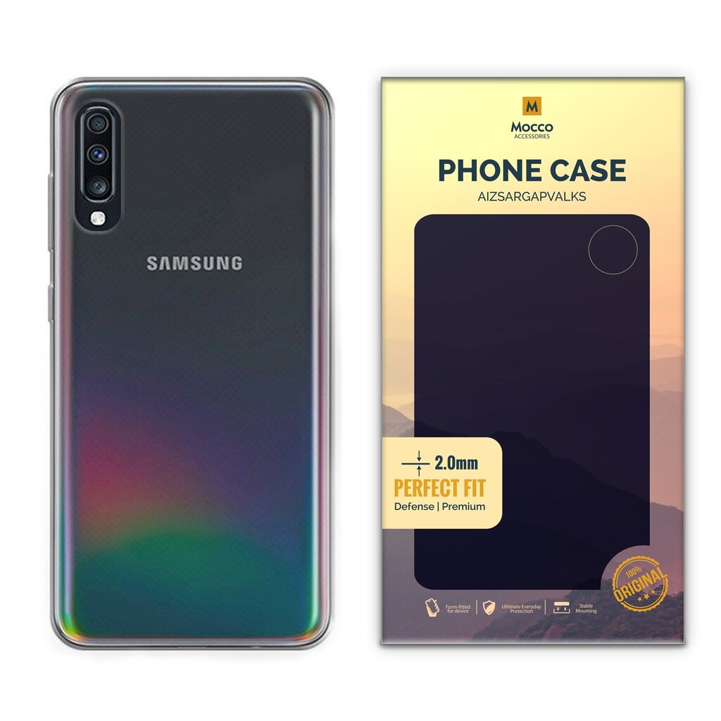 Mocco Original Clear Case 2mm Aizmugurējais Silikona Apvalks Priekš Samsung / A307 / A507 Galaxy / A30s / A50s Caurspīdīgs (EU Blister) cena un informācija | Telefonu vāciņi, maciņi | 220.lv