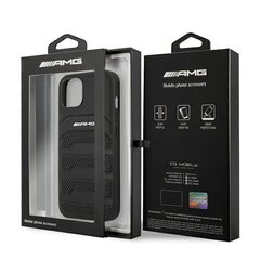 Кожаный чехол AMG AMHCP13SGSEBK Back Case для Apple iPhone 13 Mini, черный цена и информация | Чехлы для телефонов | 220.lv
