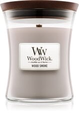 WoodWick aromātiska svece Wood Smoke, 85 g cena un informācija | Sveces un svečturi | 220.lv