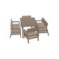 Dārza mēbeļu komplekts Delano Set ar Lima 160 galdu bēšs cena un informācija | Dārza mēbeļu komplekti | 220.lv