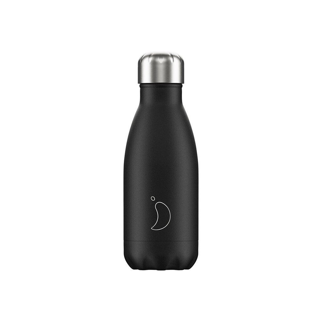 Termoss pudele Chilly's Bottle Monochrome Black 260ml цена и информация | Termosi, termokrūzes | 220.lv