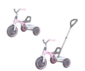 QPlay Trical Bike Anti Plus Pink trīsritenis, rozā цена и информация | Трехколесные велосипеды | 220.lv