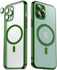 Матовый прозрачный мягкий чехол с защитой камеры Apple iPhone 13 Pro Max ( support Magsafe) green цена и информация | Чехлы для телефонов | 220.lv