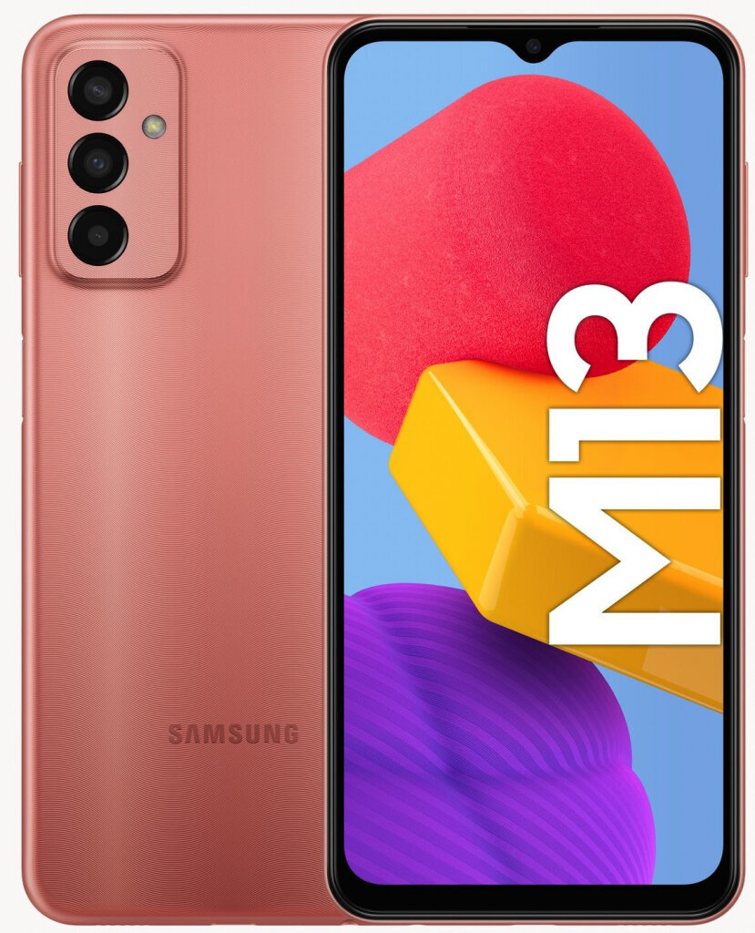 Samsung Galaxy M13 4/64GB SM-M135FIDUEUE Copper cena un informācija | Mobilie telefoni | 220.lv
