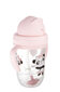 Neizlejama pudelīte ar salmiņu Canpol Babies Exotic Animals, 6 mēn.+ 270 ml, pink, 56/606_pin цена и информация | Bērnu pudelītes un to aksesuāri | 220.lv