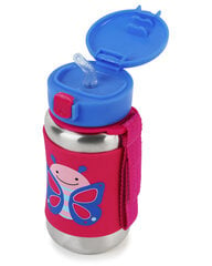 Pudele ar salmiņu Skip Hop 12 mēn. + 350 ml, Zoo Butterfly 252517 cena un informācija | Bērnu pudelītes un to aksesuāri | 220.lv