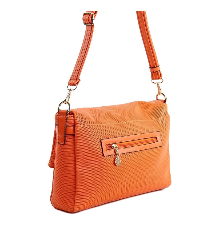 Sieviešu plecu soma ar kabatu un klipša aizdari Silver &amp; Polo 746, oranža krāsa cena un informācija | Sieviešu somas | 220.lv