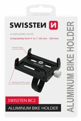 Swissten BC2 Alumīnija Velosipēda turētājs mobilajam telefonam 4-7" cena un informācija | Auto turētāji | 220.lv