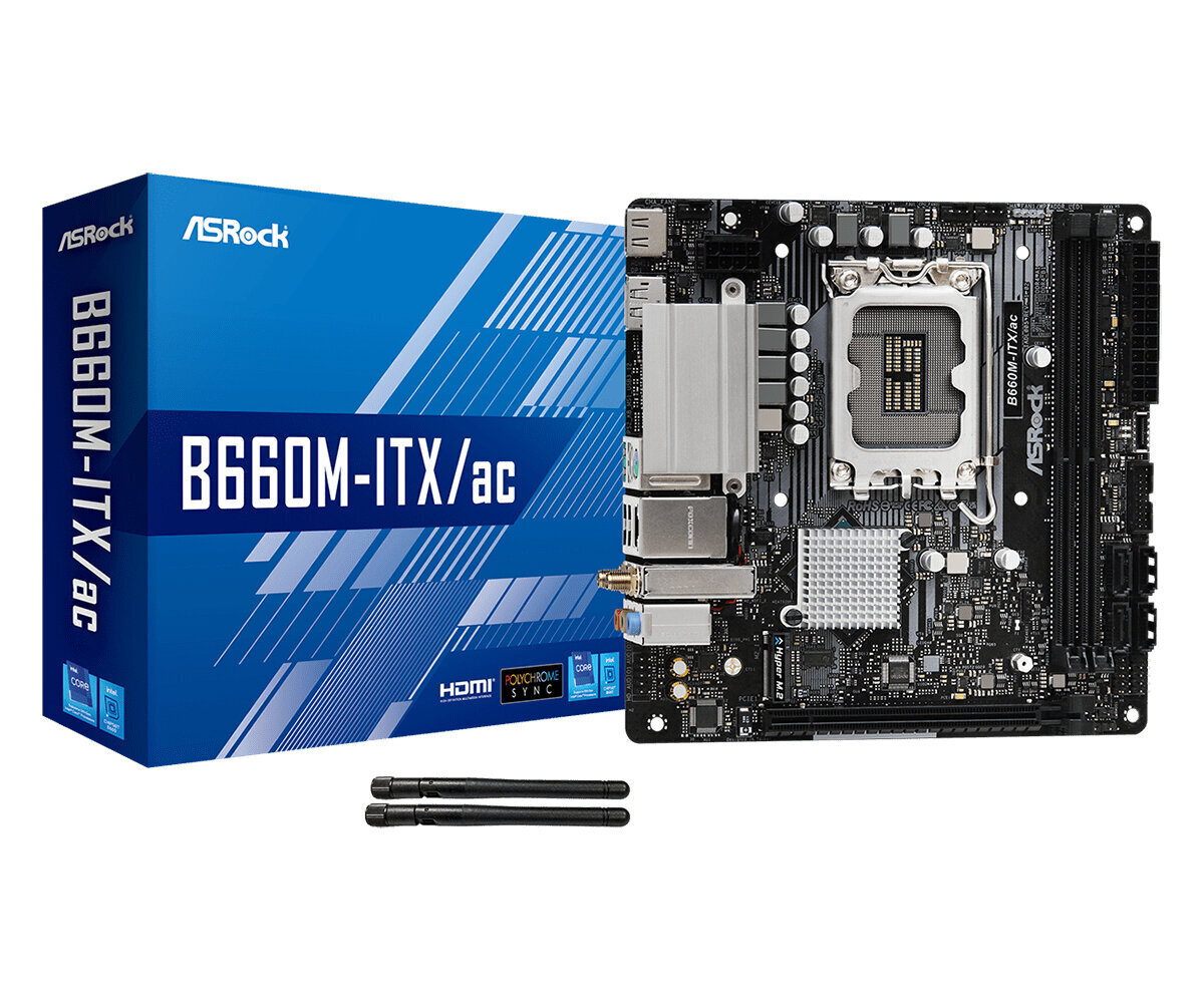 Asrock B660M-ITX/ac Intel B660 LGA 1700 mini ITX цена и информация | Mātesplates | 220.lv