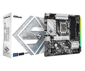 Asrock B660M Steel Legend Intel B660 LGA 1700 micro ATX cena un informācija | Mātesplates | 220.lv