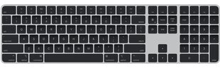 Magic Keyboard with Touch ID and Numeric Keypad for Mac models with Apple silicon - Black Keys - Russian - MMMR3RS/A cena un informācija | Apple Datortehnika | 220.lv