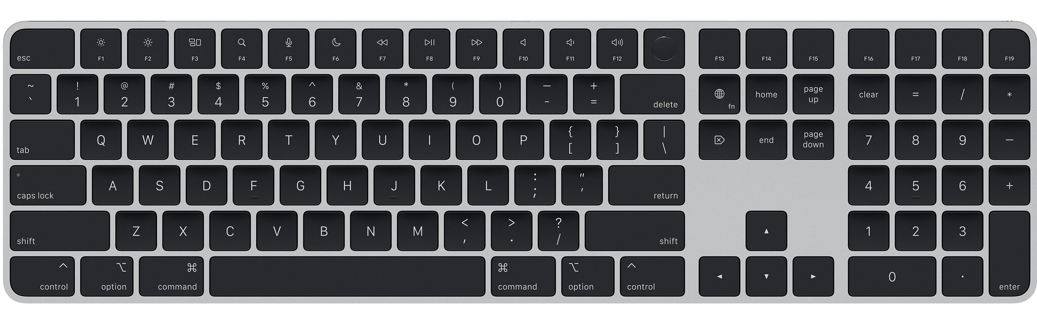 Magic Keyboard with Touch ID and Numeric Keypad for Mac models with Apple silicon - Black Keys - Russian - MMMR3RS/A цена и информация | Klaviatūras | 220.lv