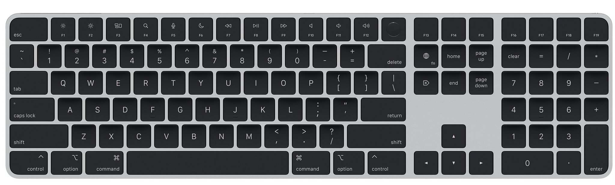Magic Keyboard with Touch ID and Numeric Keypad for Mac models with Apple silicon - Black Keys - Swedish - MMMR3S/A cena un informācija | Klaviatūras | 220.lv