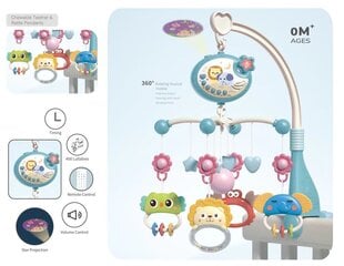 Muzikāls karuselis ar projektoru un tālvadības pulti, zils цена и информация | Игрушки для малышей | 220.lv