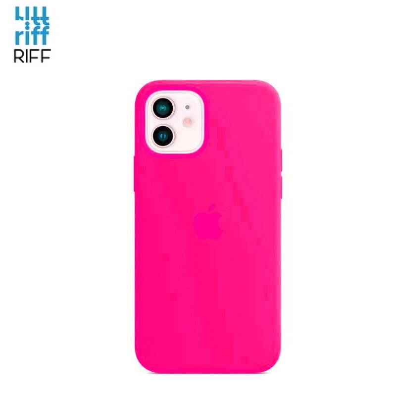 Riff Plāns & Mīksts silikona aizmugures maks ar mīkstu iekšpusi priekš Apple iPhone 12 / 12 Pro Spilgti rozā cena un informācija | Telefonu vāciņi, maciņi | 220.lv