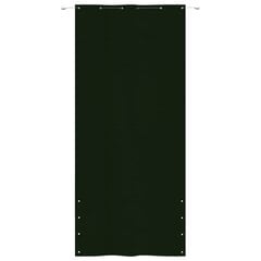 VidaXL balkona aizslietnis, 120x240 cm, tumši zaļš oksforda audums cena un informācija | Saulessargi, markīzes un statīvi | 220.lv