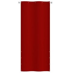 VidaXL balkona aizslietnis, 100x240 cm, sarkans oksforda audums cena un informācija | Saulessargi, markīzes un statīvi | 220.lv