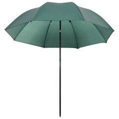 VidaXL zvejas lietussargs, 220x193 cm, zaļš cena un informācija | Saulessargi, markīzes un statīvi | 220.lv