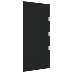 VidaXL sānu panelis durvju nojumei, melns, 50x100 cm, rūdīts stikls cena un informācija | Saulessargi, markīzes un statīvi | 220.lv