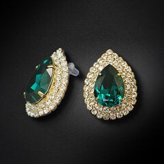 Auskari "Jasmīns (Emerald)" ar Swarovski™ kristāliem DS02A339 цена и информация | Серьги | 220.lv