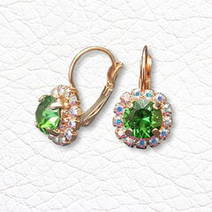 Серьги "Великолепие II (Fern Green)" с кристаллами Swarovski™ DS02A340 цена и информация | Серьги | 220.lv