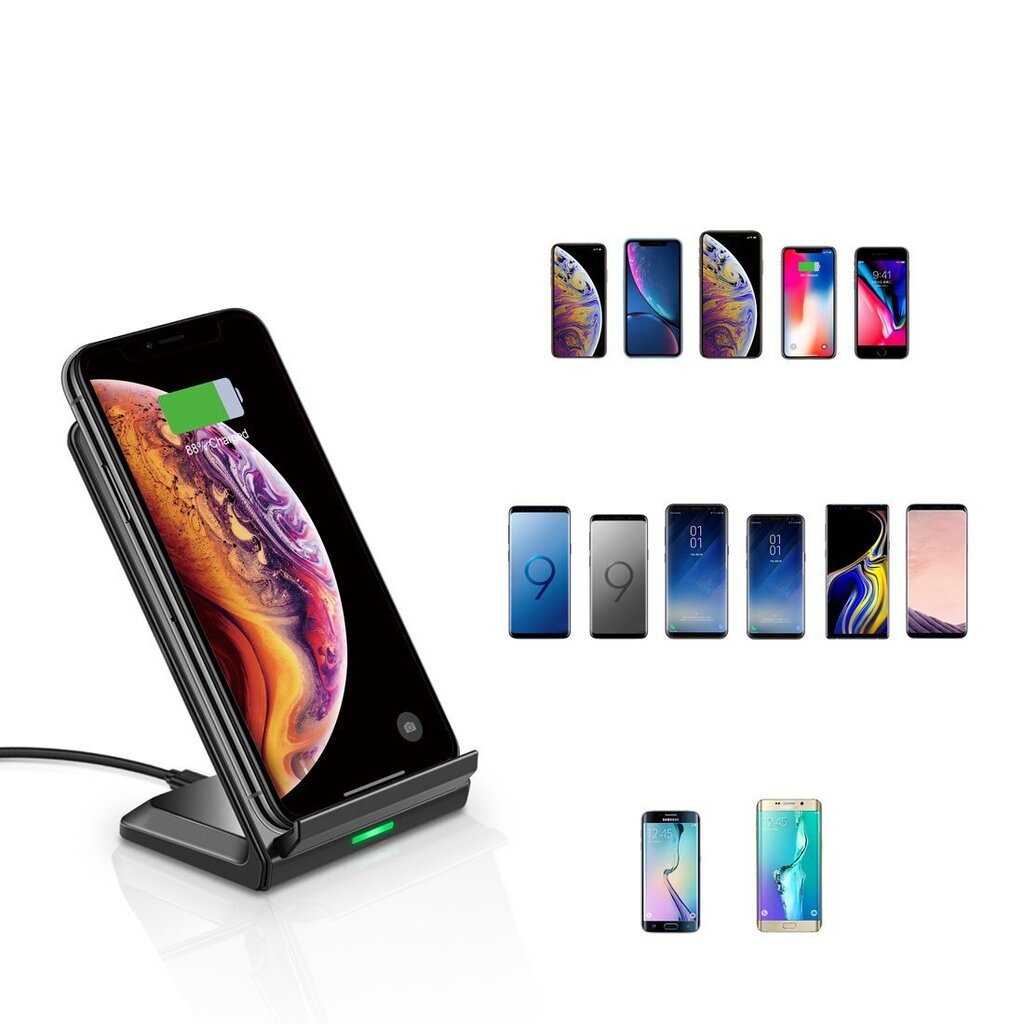 Choetech T524-S wireless fast charger stand, black + T511-S wireless charger black cena un informācija | Lādētāji un adapteri | 220.lv