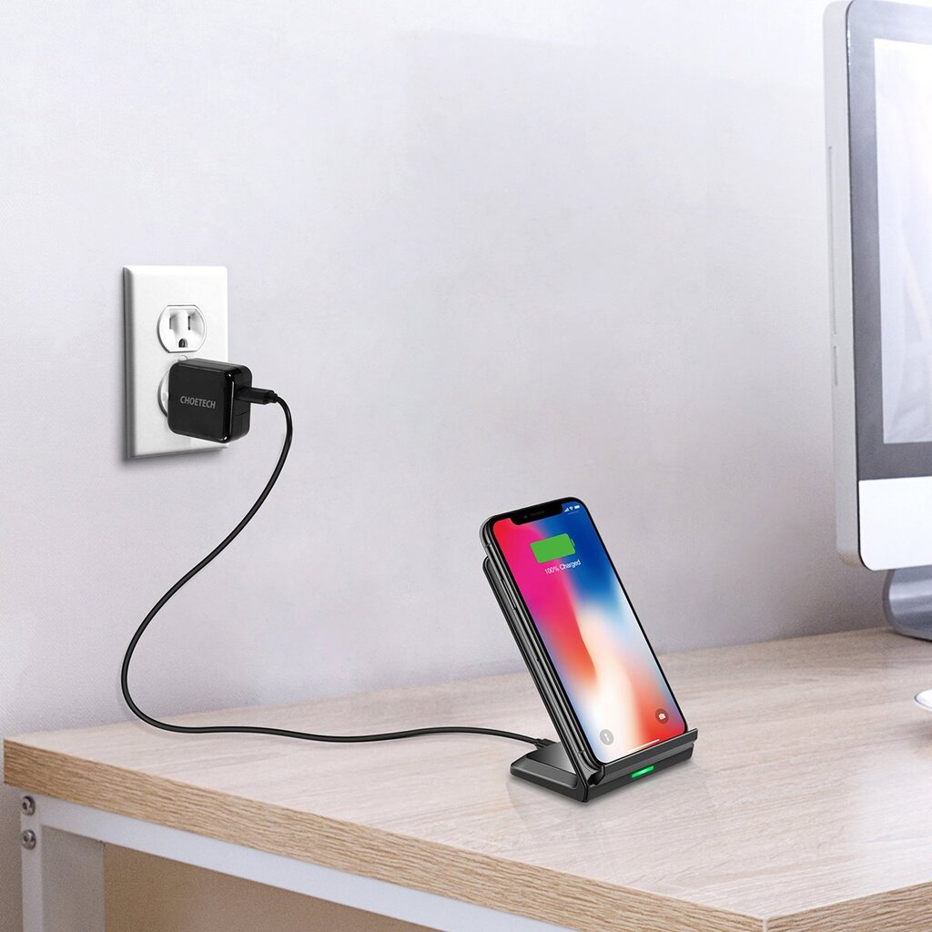 Choetech T524-S wireless fast charger stand, black + T511-S wireless charger black цена и информация | Lādētāji un adapteri | 220.lv