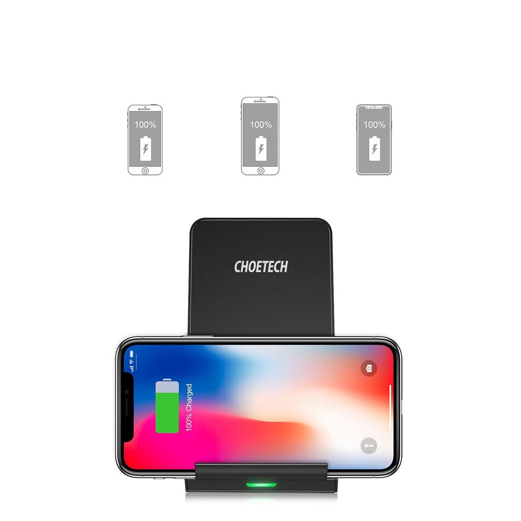 Choetech T524-S wireless fast charger stand, black + T511-S wireless charger black cena un informācija | Lādētāji un adapteri | 220.lv