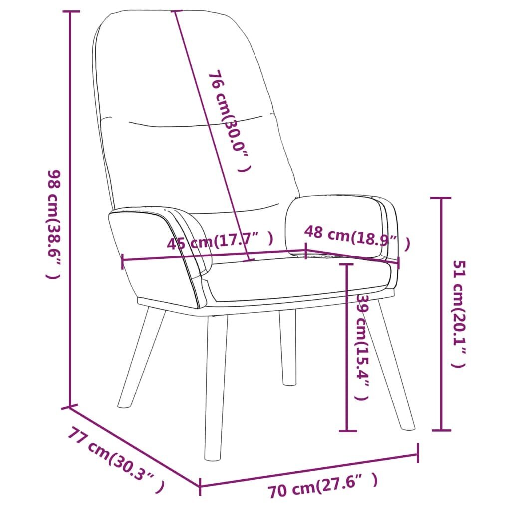 vidaXL atpūtas krēsls, sinepju dzeltens audums cena un informācija | Atpūtas krēsli | 220.lv