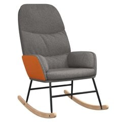 vidaXL šūpuļkrēsls, gaiši pelēks audums kaina ir informacija | Atpūtas krēsli | 220.lv
