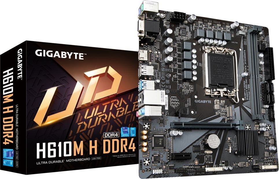 GIGABYTE H610M H DDR4 1.0 M/B cena un informācija | Mātesplates | 220.lv