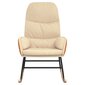 vidaXL šūpuļkrēsls, krēmbalts audums цена и информация | Atpūtas krēsli | 220.lv
