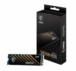 MSI Spatium M390 NVMe M.2 500 GB PCI Express 3D NAND цена и информация | Внутренние жёсткие диски (HDD, SSD, Hybrid) | 220.lv