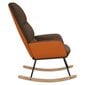 vidaXL šūpuļkrēsls, brūns audums цена и информация | Atpūtas krēsli | 220.lv