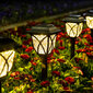 Dārza lampa ar saules bateriju, 44 cm, 6 gabali cena un informācija | Āra apgaismojums | 220.lv