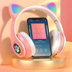 Bezvadu Bluetooth austiņas "Cat ears" ar LED apgaismojumu цена и информация | Наушники | 220.lv