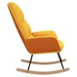vidaXL šūpuļkrēsls, sinepju dzeltens audums cena un informācija | Atpūtas krēsli | 220.lv