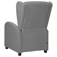 vidaXL masāžas krēsls, atgāžams, pelēka mākslīgā āda цена и информация | Кресла в гостиную | 220.lv