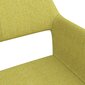 vidaXL grozāmi virtuves krēsli, 2 gab., zaļš audums cena un informācija | Virtuves un ēdamistabas krēsli | 220.lv