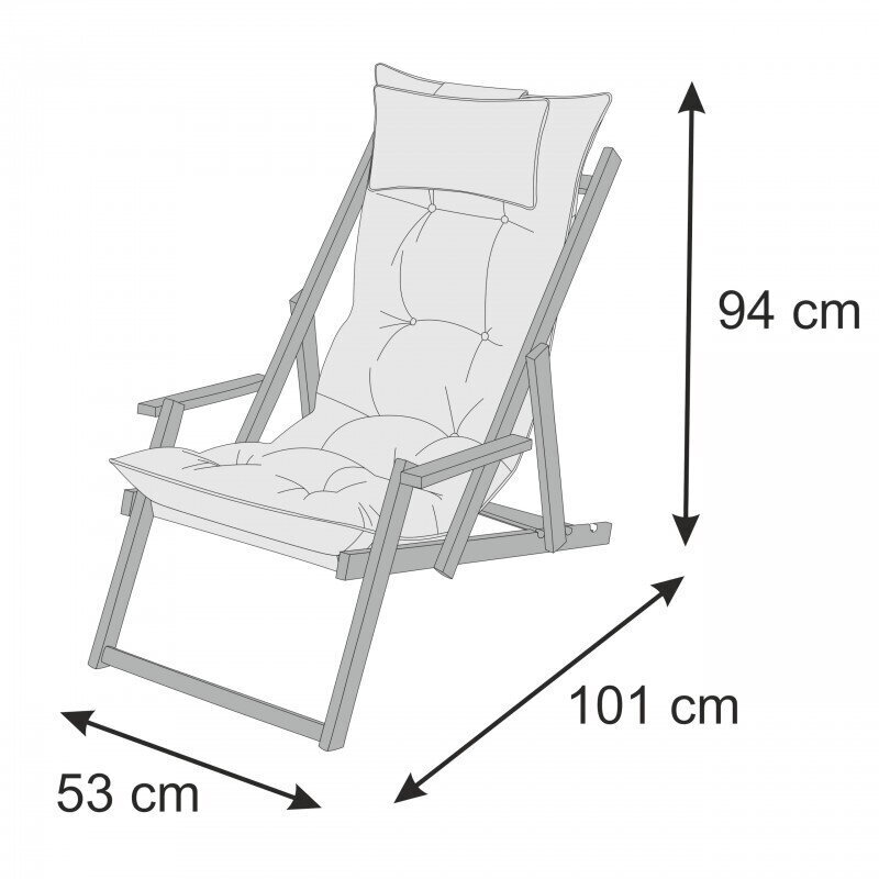 Zvilnis HobbyGarden Marlena, smilškrāsas cena un informācija | Sauļošanās krēsli | 220.lv