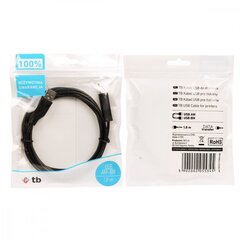 TB AKTBXKU1PABW18B, USB A/USB B, 1.8m цена и информация | Кабели и провода | 220.lv