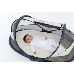 DERYAN bērnu ceļojumu gultiņa Baby Luxe, ar moskītu tīklu, krēmkrāsas cena un informācija | Manēžas | 220.lv