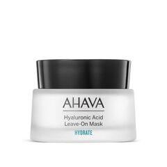 Nemazgājamā maska ​​ar hialuronskābi Ahava Hydrate Hyaluronic Acid Leave On Mask, 50 ml cena un informācija | Sejas maskas, acu maskas | 220.lv