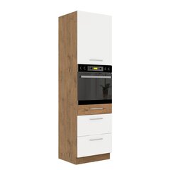 Шкаф кухонный Woodline 60 DPS-210 3S 1F-dąb lancelot / matera цена и информация | Кухонные шкафчики | 220.lv