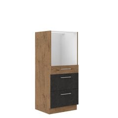 Шкаф кухонный Woodline 60 DPS-145 3S BB-dąb lancelot / matera цена и информация | Кухонные шкафчики | 220.lv