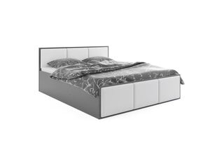 Кровать из эко кожи BMS640 Серый/Белый цена и информация | Кровати | 220.lv