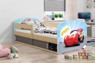 Bērnu gulta ar matraci BMS421 Mašīna cena un informācija | Bērnu gultas | 220.lv