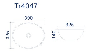 Раковина Alma  390*325*140 mm цена и информация | Раковины | 220.lv